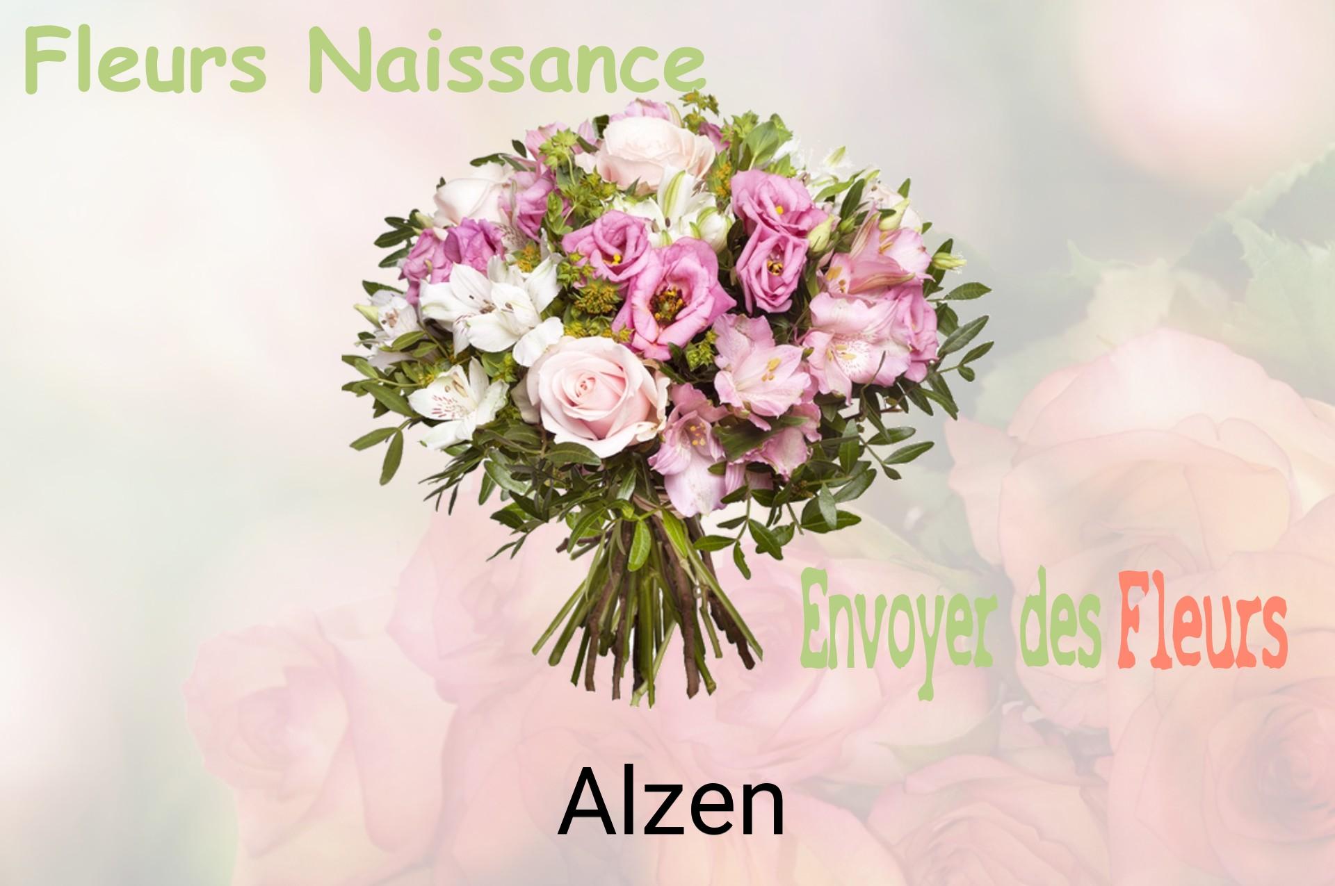 Bouquet de fleurs de naissance livré à Alzen